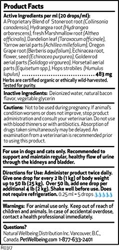 Pet Wellbeing Urinaria De Oro para Los Gatos - Soporte Natural para La Salud del Tracto Urinario Felino - 2 Oz (59 Ml)