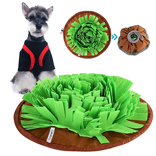 Petyoung Pet Snuffle Mat Dog Feeding Mat for Dogs, Pet Puzzle Toys Durable Interactive Dog Toys Encourages Natural Foraging Skills