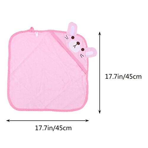 POPETPOP 2 unids Mascota Perro Toalla de baño con Capucha pequeño Perrito Toalla de baño Peluche Piel de venado súper absorción Suministros de baño tamaño m (Azul Cielo y Rosa)