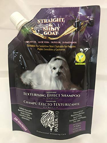 RASTAdog Shampoo Straight & Shiny Coat. Champú Vegano. Sin Sulfatos. Natural, Piel Sensible y Atópica, Cachorros.