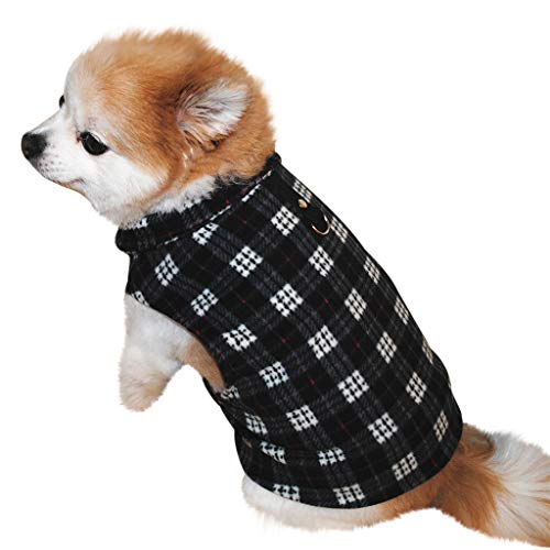 ReooLy Perro Mascota Gato Mullido Chaleco cálido Cachorro Ropa para Perros Chaleco de Solapa Ropa(Negro,XL)