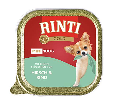 Rinti Oro Mini Ciervo &, 16 Unidades de Vacuno (16 x 100 g)