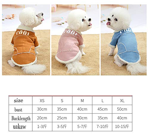 Ropa para mascotas, ropa de otoño e invierno, versión coreana de piel de cordero más terciopelo grueso de doble capa de algodón de peluche para perro o gato