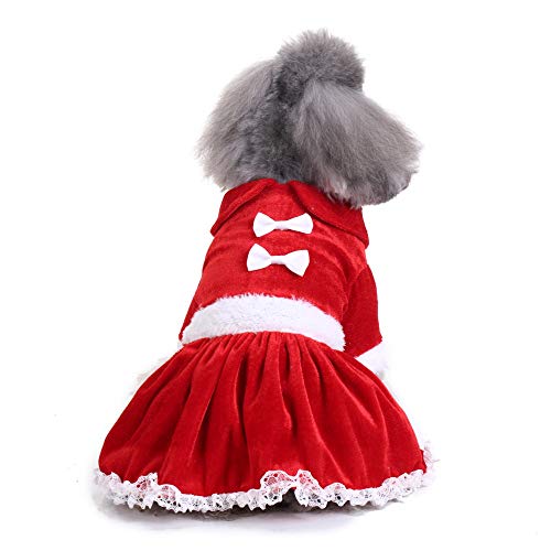 Ropa para Mascotas,Dragon868 Ropa para Perros pequeños Invierno cálido Cuello Redondo Arco-Nudo Sweashirts Vestido para Mascotas Perros, Ropa Perro Chihuahua, Jersey Perro Mediano