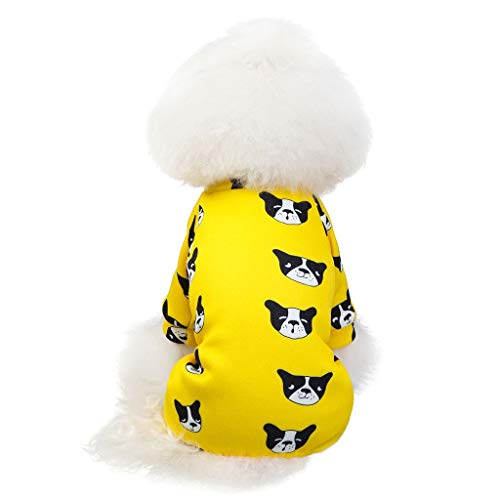 Ropa Perro Pequeño, Invierno Moda Impreso Sudadera para Perros, Ropa de Algodón Suave y Cálida, Abrigo de Cachorro Gatos Mascota Yorkshire Chihuahua,Perros Accesorios, S-XXL