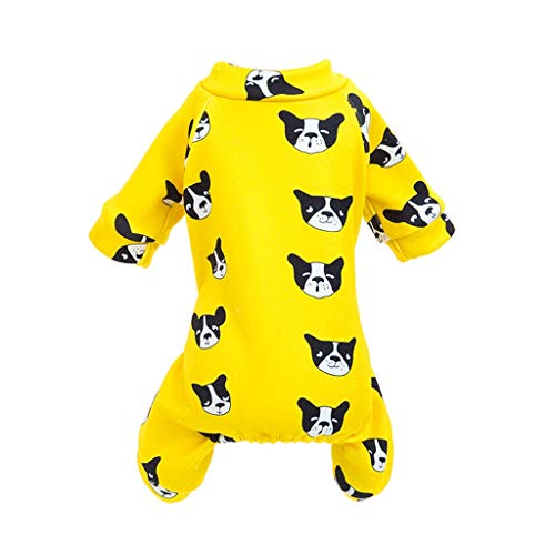 Ropa Perro Pequeño, Invierno Moda Impreso Sudadera para Perros, Ropa de Algodón Suave y Cálida, Abrigo de Cachorro Gatos Mascota Yorkshire Chihuahua,Perros Accesorios, S-XXL