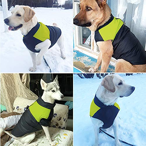 SALOVES Ropa para Mascotas Perros Invierno Chaleco Caliente Abrigo Chaqueta Traje para Mascotas Perros Medianos y Grandes Ropa Algodón Suave Aprueba de Agua Navidad Otoño Invierno Talla 3XL-5XL