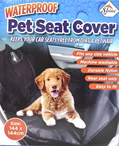 SHINE Protector Universal Trasero de Coche, Resistente al Agua, para Asiento de Perro o Mascota, Negro, 25.8 x 22 x 5.4 cm