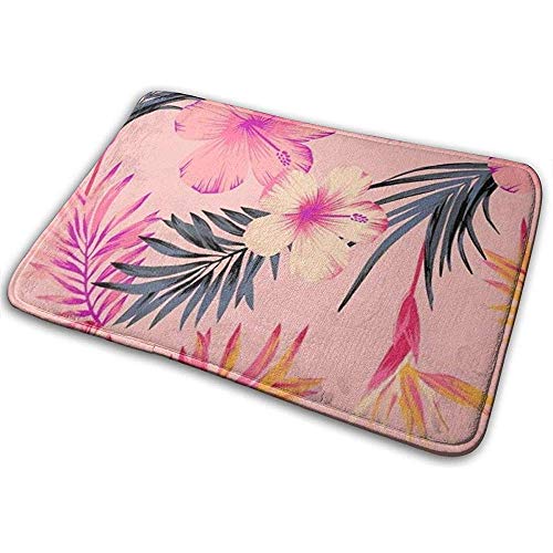 Snbin Alfombra Rosada Hermosa Entrada Antideslizante para Interior/Exterior/Puerta de Entrada/Dormitorio/Sala de Estar/Cocina 40x60cm