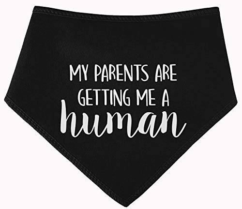 Spoilt Rotten Pets, S4 My Parents Are Getting A Human – Bandana para Perro Big Reveal Black – Anuncio de Embarazo para bebé XL Grande Perro Husky, GSD, Newfies & Chow