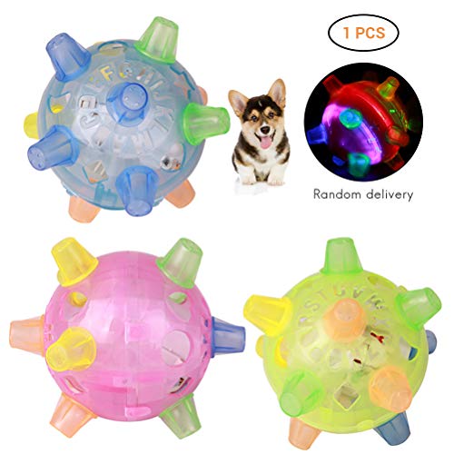 Springball Bola de música Intermitente, Música Led Perros Bolas de Baile Mascotas Bolas Gatos Bolas de Salto (1 Piezas)