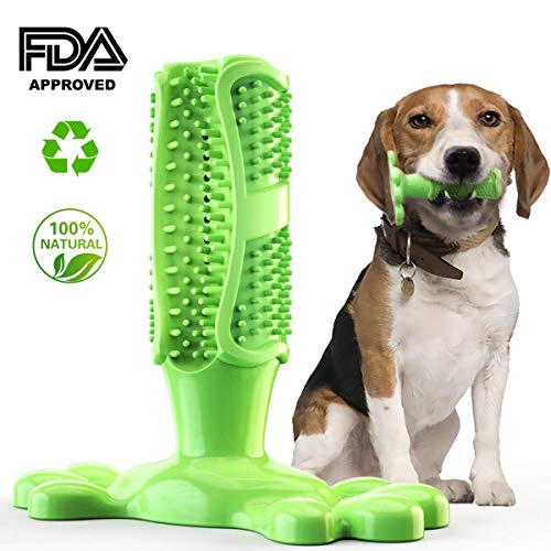 TBSDQLTEV Cepillo de Dientes para Perros Cuidado Dental, no tóxico Durable Caucho Natural Resistente a Las mordeduras Juguetes para Masticar Perros Mascotas Limpieza de Dientes.