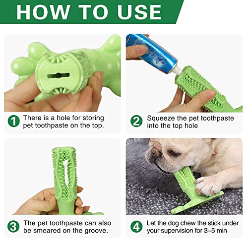 TBSDQLTEV Cepillo de Dientes para Perros Cuidado Dental, no tóxico Durable Caucho Natural Resistente a Las mordeduras Juguetes para Masticar Perros Mascotas Limpieza de Dientes.