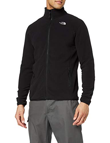 The North Face Full Zip Chaqueta 100 Glacier, Hombre, Negro (Tnf Black), M