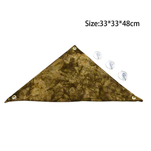 TONGXU 2 Piezas Triángulo Camuflaje Hamaca con Ventosa para Reptile Lagarto Tumbona Cama para Bearded Dragons Geckos Iguanas Ermitaño Crabs Triangular 33x33x48 cm