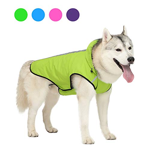 TUYU - Chubasquero Impermeable para Perros y Mascotas, Chaqueta de poliéster para Exteriores, Perro Mediano, Perro Grande, Impermeable de Dos Patas 1910CWL0175