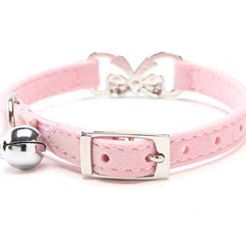 TWBB Collar con Campana para Perro y Gato, Collares de Lazo para Mascotas, Pajarita Corbata de Diamante para Cachorro Perrito Diseño Moda Ajustable Duraderos y Cómodos, 30cm