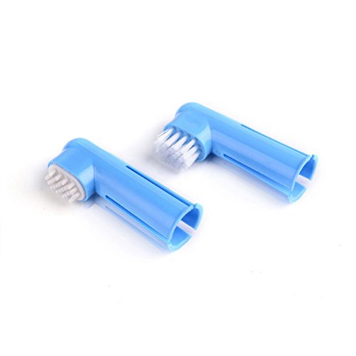 UEETEK Cepillos de dientes suaves del cepillo de dientes del animal doméstico Cepillos de la higiene dental dual de la cabeza para los perros Gatos