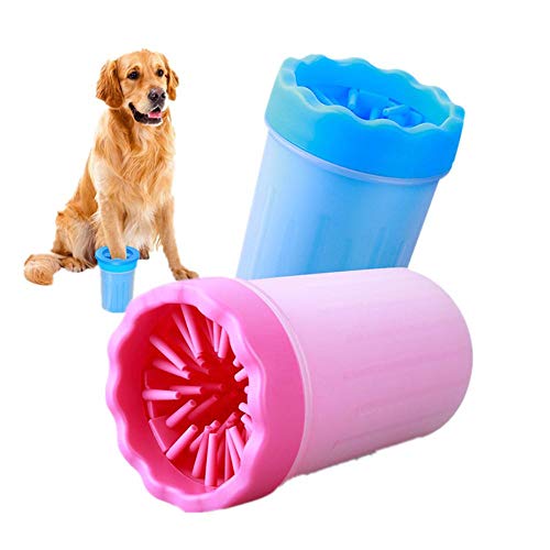 WPET Taza de Limpieza para pies de Gato para Mascotas Peines portátiles de Silicona Suave Limpiador de pies para Perros Cepillo de Lavado Lavadora de Patas para Perro Mascota, Verde, S