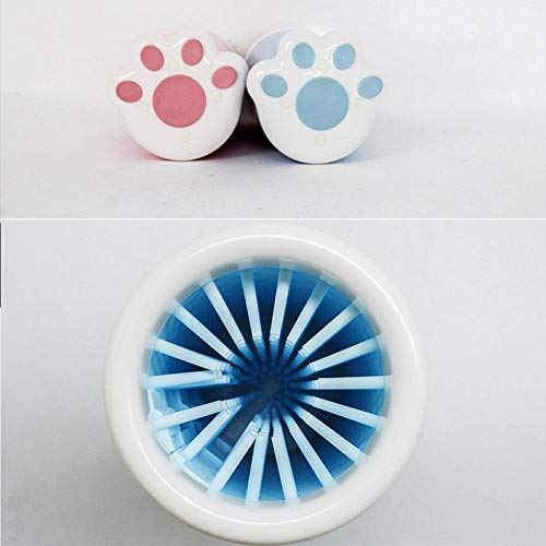 WPET Taza para Limpiador de Patas de Perro Peines de Silicona Suave Taza para Lava pies portátil para Mascotas Cepillo para Limpieza de Patas Lavado rápido de pie de Gato Sucio, Rosa, 9x9x17cm