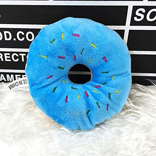 WXK Juguete Interactivo para Mascotas Cachorro de Perro Mascota Gato Dona caido Chew del Squeaker del Sonido del curandero Juguetes del Juego, 13cm (Color : Blue)