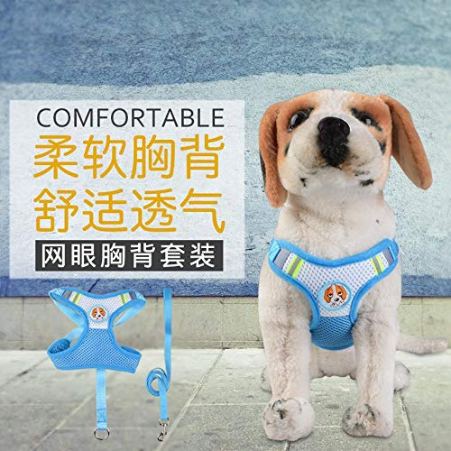 Xiyyou Set Di Trazione Traspirante per Cani E Animali Domestici con Cordino per Cane Medio E Piccolo, L