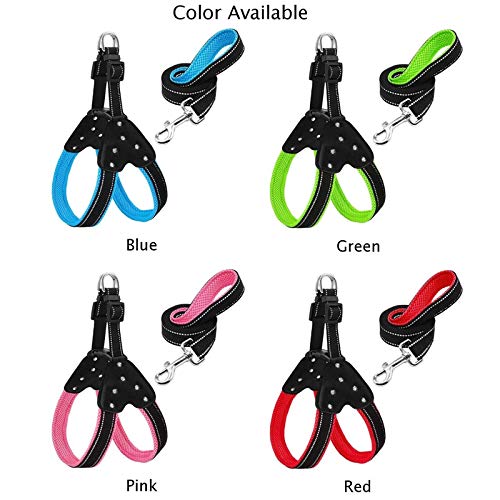 XYBB Arnes Perro Mascota Perro Chaleco Arnés Correa Collar Set No Tire Ajustable Pequeño/Mediano/Grande M Rosa