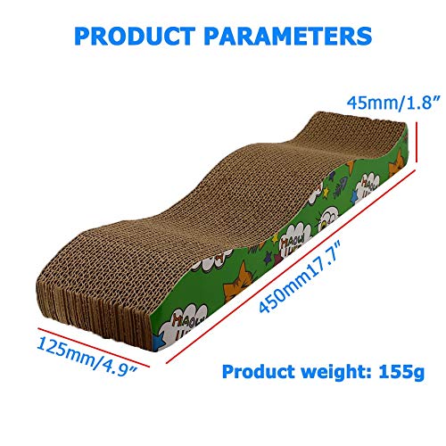 Yfymk-es En Forma de S Gato Rascador Corrugado Gato Rascarse cartón Garras de Cuidado de Pulido Uñas Reutilizables Gato Que rasguña los Juguetes