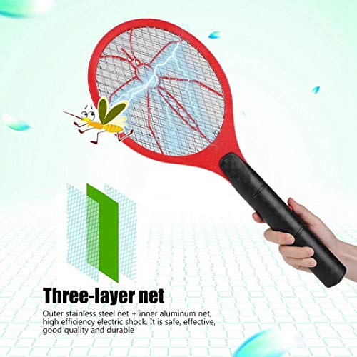 YYBF Verano Caliente Sin Cable De Alimentación Eléctrica De La Batería De La Mosca del Mosquito Matamoscas Bug Zapper Raqueta Insectos Killer Inicio Bug Zappers, 3 Piezas