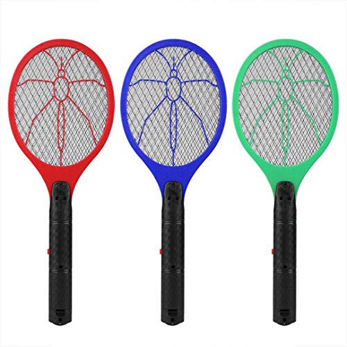 YYBF Verano Caliente Sin Cable De Alimentación Eléctrica De La Batería De La Mosca del Mosquito Matamoscas Bug Zapper Raqueta Insectos Killer Inicio Bug Zappers, 3 Piezas