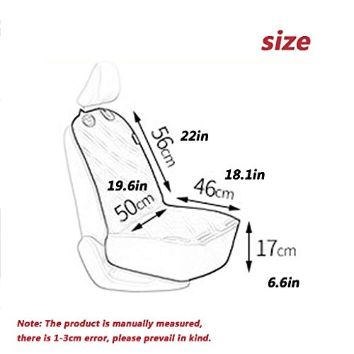 ZguZM Pet Cubierta De Asiento Frontal, Impermeable Durable Estera Estera del Gato del Perro del Resbalón No-Tejido Inferior Automotive De Camiones Y Vehículos Todoterreno,Gris