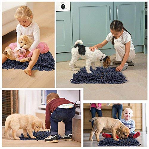 Zicosy Snuffle Mat Training Mat for Dog Perros Juguetes interactivos Juguetes interactivos Suave Pet Nariz Trabajo Olor Dog Feeding Mat (12" x 18")