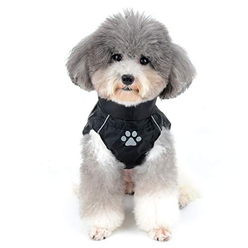 Zunea Chubasqueros para Perros Pequeños Impermeable Reflectante Chaleco ligero con forro de malla Transpirable Chaqueta de seguridad para Lluvia Resistente al viento Ropa para Cachorros Rojo XXL