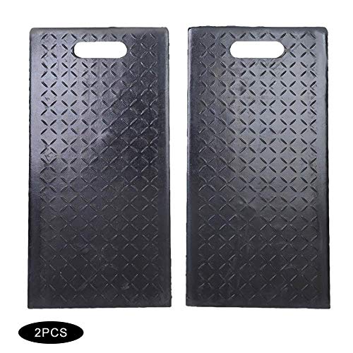 2 rampas para aceras, parte central, goma rampa resistente, portátil para coche, caravana, remolque, silla de ruedas, 60 x 30 x 19 cm