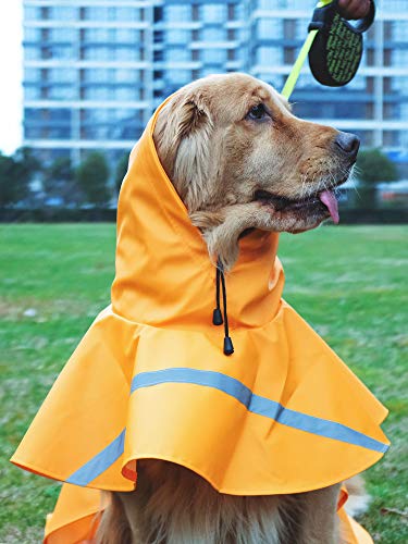 2019 Nuevo Perro Impermeable Al Aire Libre Big Dog Golden Hair Impermeable Perro Grande Lluvia Capa Paraguas Ropa para Mascotas