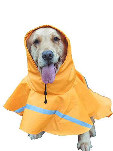 2019 Nuevo Perro Impermeable Al Aire Libre Big Dog Golden Hair Impermeable Perro Grande Lluvia Capa Paraguas Ropa para Mascotas