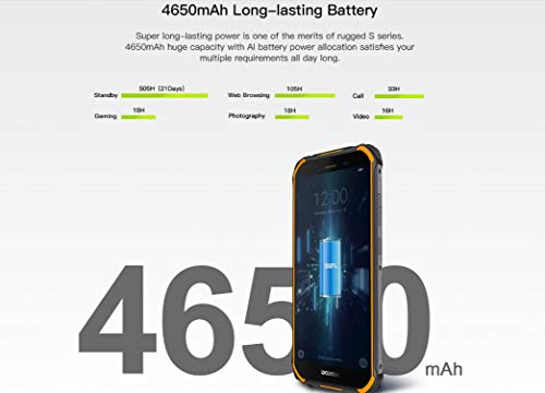 【2019】DOOGEE S40 (3GB+32GB) 4G Android 9.0 Sólido Móvil Libre Robusto - 5.5'' HD (Gorilla Glass 4) IP68/IP69K Militar Resistente IP68 Impermeable Smartphone, 4650mAh batería,DUAL SIM,GPS,NFC - naranja