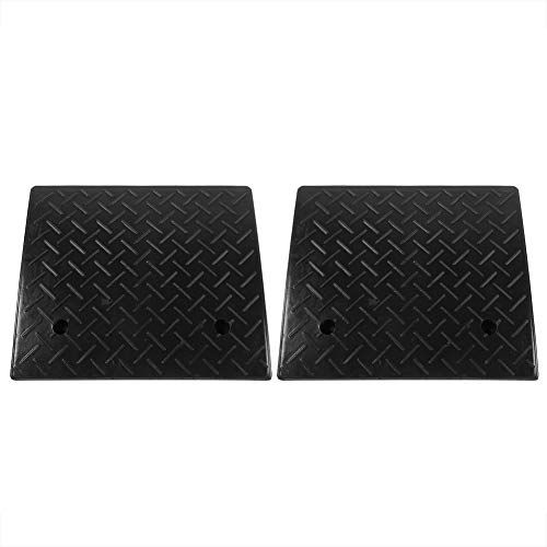 2Pcs Rampas de Goma de Alta Resistencia para Coches Silla de Ruedas Vehículo Moto Rampa de Umbral Resistente a la Abrasión Robusto 50X41X11cm