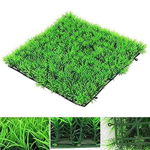 4PCS Artificial de Agua Verde césped de Hierba acuática Planta de Acuario Peces Paisaje Tanque para Uso en Interiores y Exteriores (Color : Green)