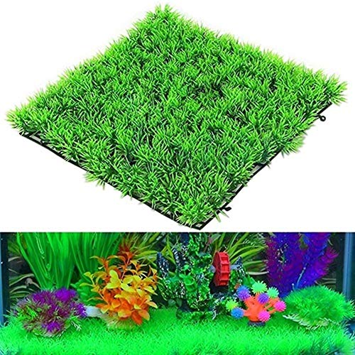 4PCS Artificial de Agua Verde césped de Hierba acuática Planta de Acuario Peces Paisaje Tanque para Uso en Interiores y Exteriores (Color : Green)