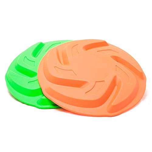 4yourpet Frisbee para Perros, Juguete para Perros en Colores neón, Suave y Resistente a mordeduras, Frisbee para Perros, Flotante, 19 cm