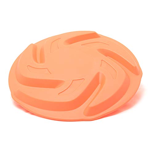 4yourpet Frisbee para Perros, Juguete para Perros en Colores neón, Suave y Resistente a mordeduras, Frisbee para Perros, Flotante, 19 cm