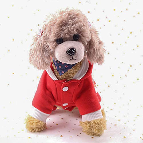 Abrigo de Invierno para Perro o Gato, de algodón, con Patas, para Exteriores, para Perros pequeños, Cachorros, Schnauzer Teddy Poodle