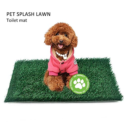 Alfombrilla para mascotas a prueba de salpicaduras Perrito para perros Potty Troy Pad de entrenamiento Alfombrilla de césped artificial Alfombra gruesa a prueba