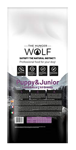 Alimento seco para cachorros y animales jóvenes con cordero y arroz de todas las especies, fórmula delicada, 14 kg