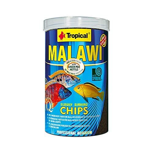 Aquatic Paradise Tropical Malaui Mbuna Chips Especial para Malaui Lentamente hundimiento – Alimentos multiingredientes para la alimentación Diaria 250 ml/130 g