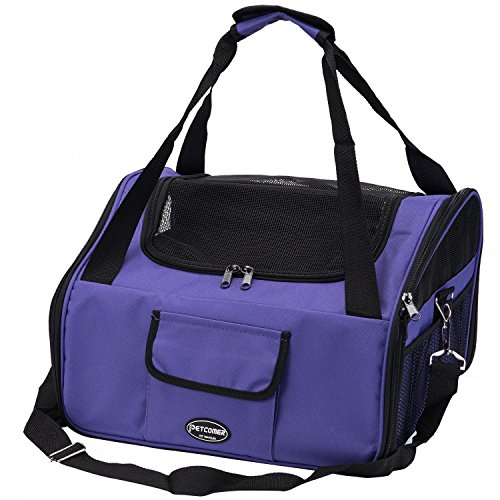 BabycarePro Transportín para Perro Gato Portador para Coche Bolso Plegable para Mascotas, Violeta