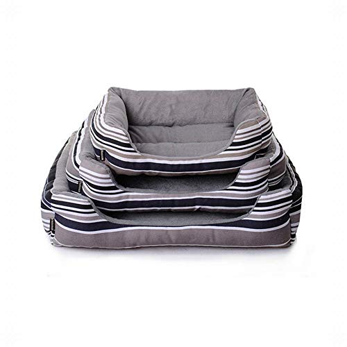 BAOLH Cama for perros, Nido moda rayado del arco iris del perro casero Sofá cama desmontable y lavable cuatro estaciones universal gato del animal doméstico de la litera, cálido caseta de perro Lavabl