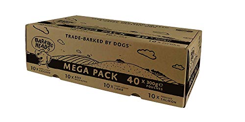 Barking Heads Comida Húmeda para Perros - Paquete surtido - Receta natural sin cereales ni aromas artificiales, con vitaminas y minerales añadidos 40 x 300 g