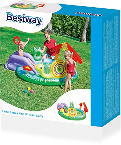 Bestway 8321476 8321476-Piscina Infantil (tobogán, 211 x 155 cm), Azul, 40x40x11 cm